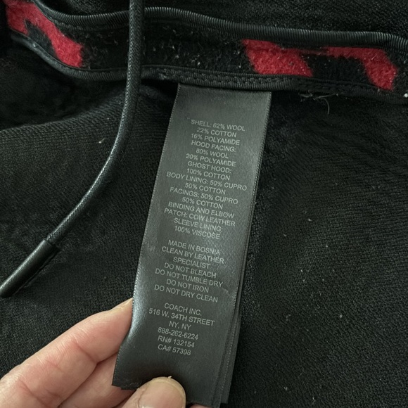 Coach Leather-Trimmed Hooded Coat. - Picture 10 of 16